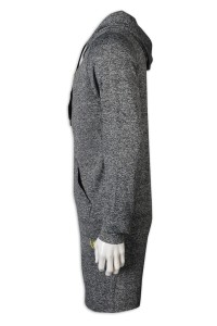 WTV172 Custom Sport Suit Men's Shorts Jacket with Hat Coarse Hat Rope Rubber Band Pant Head Sport Pant Manufacturer side view